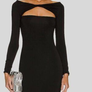 $230 SER.O.YA Women's Black Irene Cut-Out Midi Dress Size M